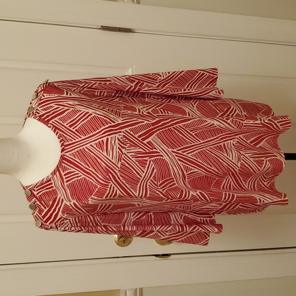 Red and White Antthony Tunic Top